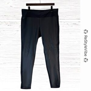 ATHLETA Women’s Size XL Leggings Athletic High Rise Fit Faux Leather Style